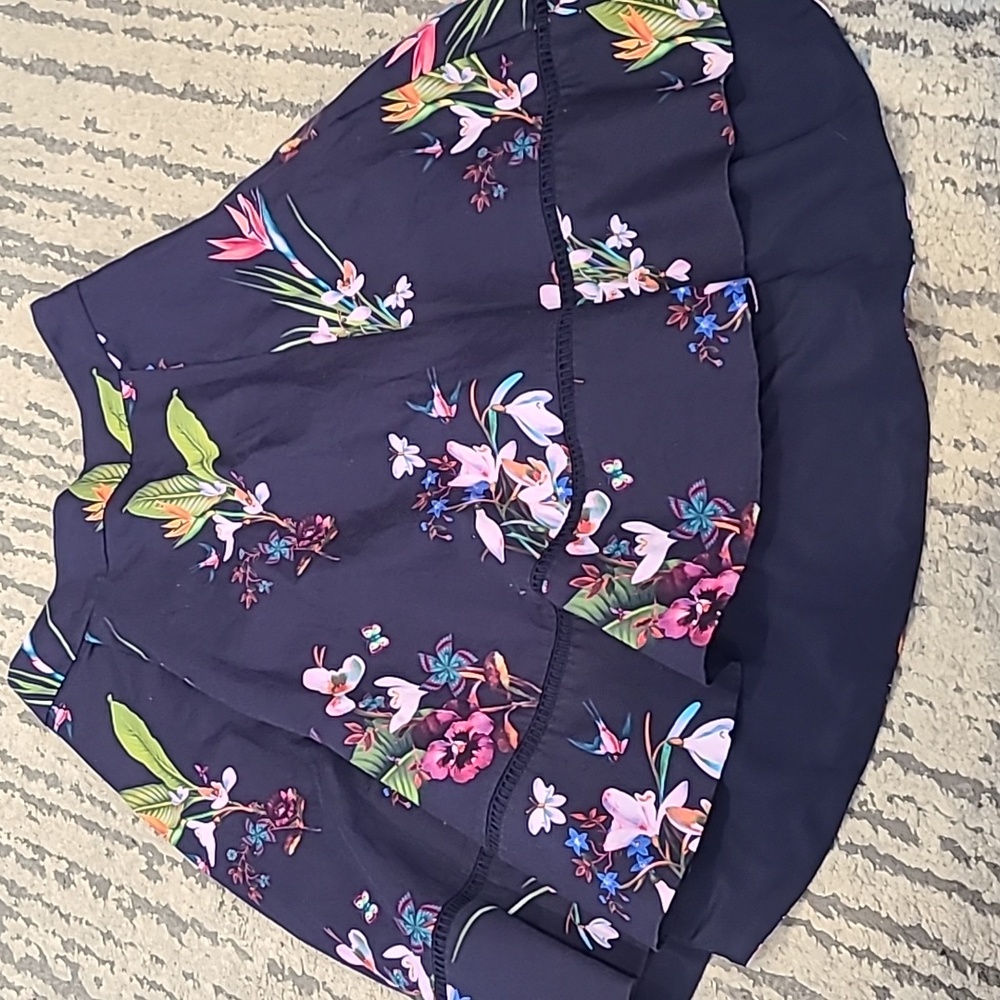 Ted Baker London navy plio tropical oasis skirt - Picture 7 of 9